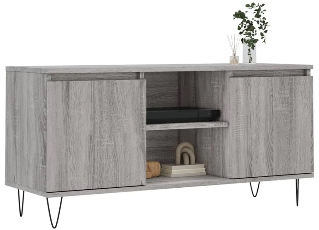 vidaXL Έπιπλο Τηλεόρασης Γκρι Sonoma 104 x 35 x 50 εκ. Επεξεργ. Ξύλο