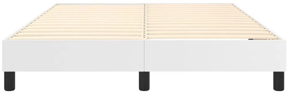 vidaXL Σκελετός Κρεβατιού με Ελατήρια Λευκό 140x190 εκ. από Συνθετικό Δέρμα