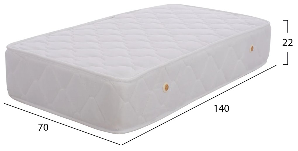 ΣΤΡΩΜΑ BABYCLOUD HM664.01 BONELL SPRING 70X140 ΛΕΥΚΟ - 0533962 - HM664.01