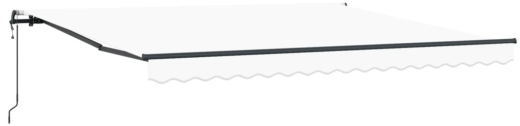 vidaXL Αυτόματη Ανασυρόμενη Τέντα Λευκή 400x300 cm