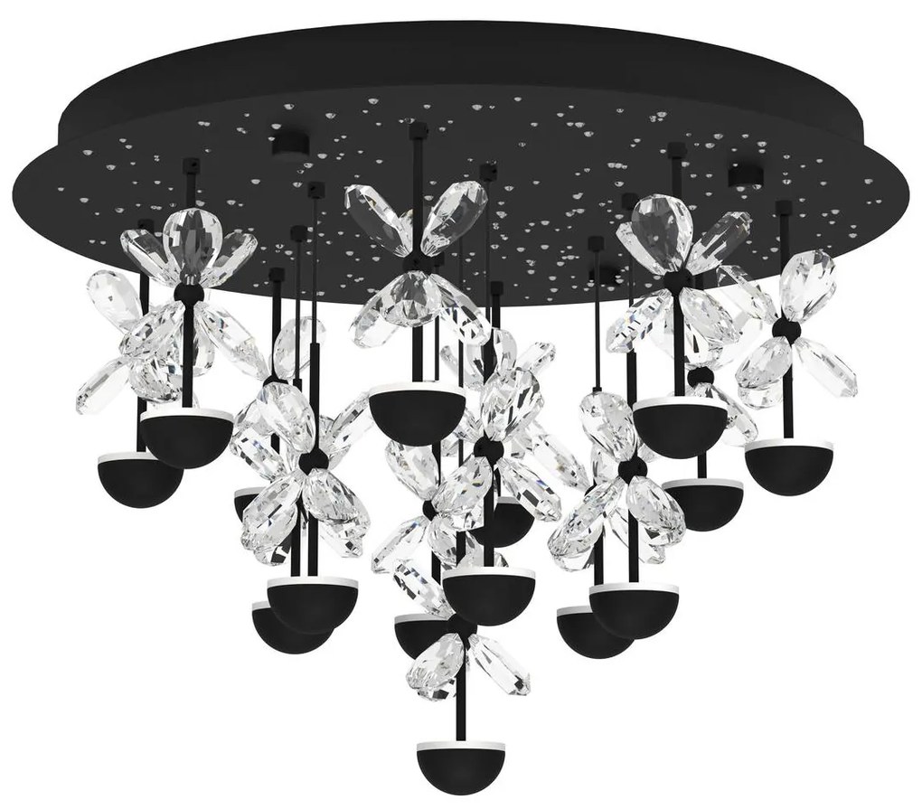 Φωτιστικό Οροφής Eglo 390275 PIANOPOLI 2 Μαύρο Ματ (Black Mat) 3000K
