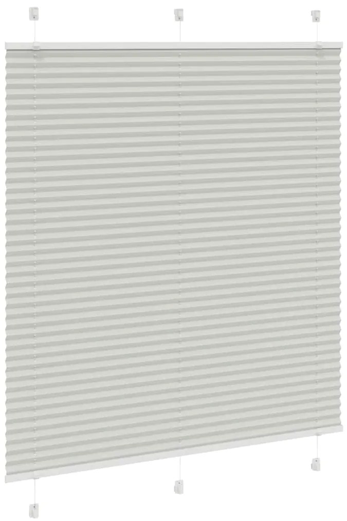 vidaXL Πλισέ περσίδα ανοιχτό γκρι 115x150 cm Πλάτος υφάσματος 114,4 cm