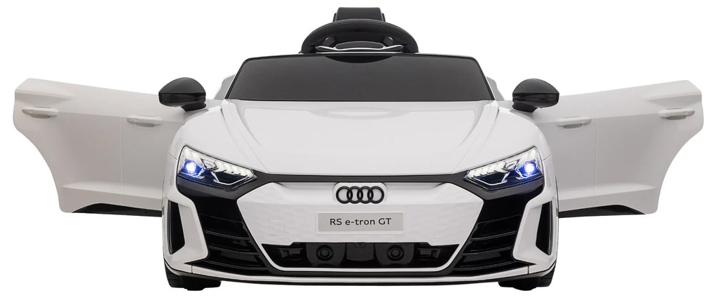 HOMCOM Ηλεκτρικό Αυτοκίνητο για Παιδιά Audi RS e-tron GT με Ζώνη Ασφαλείας, Τηλεχειριστήριο, Προβολείς, Λειτουργία Μουσικής, Λευκό, 103 x 58 x 41cm