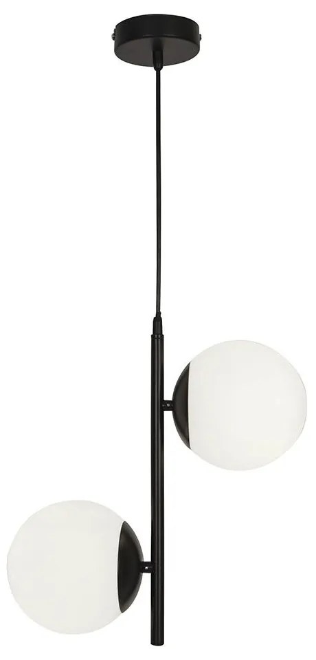 Φωτιστικό Οροφής Anouk 4233300 Black-White Viokef Metal, Glass
