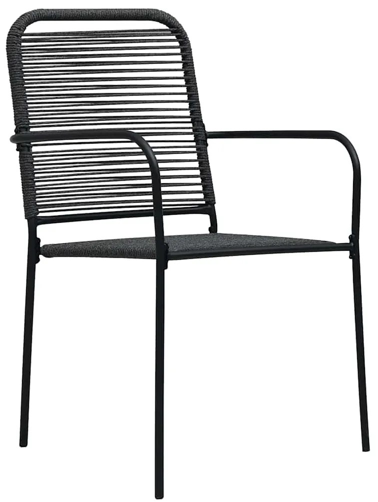 vidaXL Σέτ φαγητού για κήπο 5 pcs Μαύρο