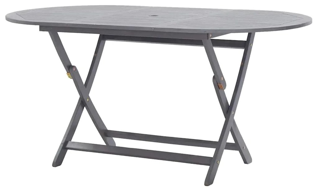 vidaXL Τραπέζι Κήπου Πτυσσόμενο 160 x 85 x 75 εκ. Μασίφ Ξύλο Ακακίας
