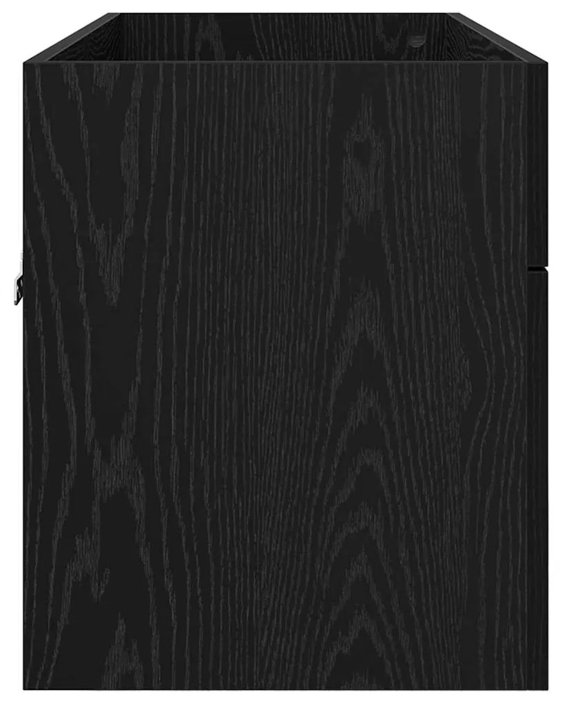 vidaXL Ντουλάπι νιπτήρα με αποθήκευση Μαύρη Οξυά Επεξεργασμένο ξύλο