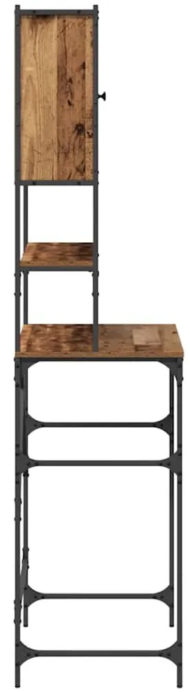 vidaXL Ντουλάπα Πλυντηρίου Παλιό ξύλο 68 x 48,5 x 194 εκ