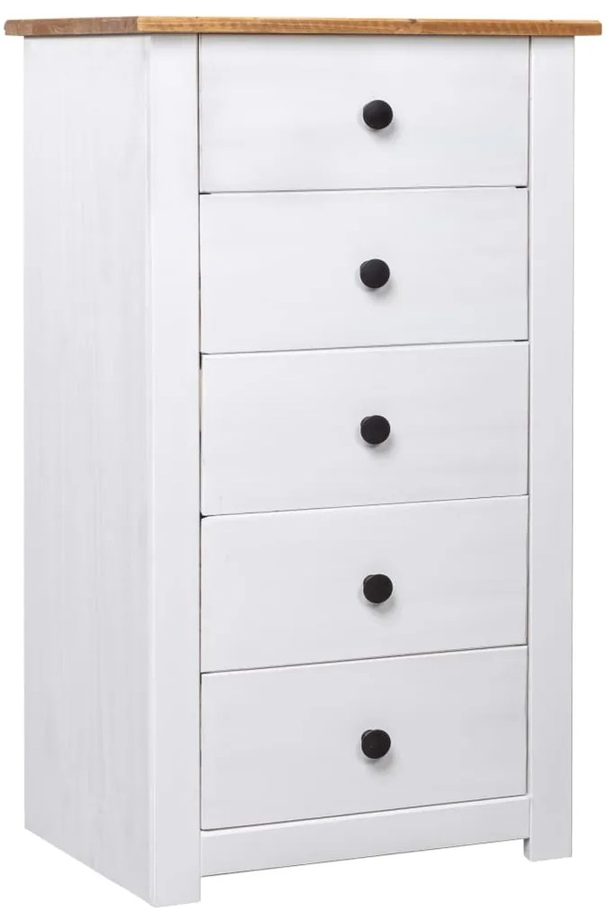 vidaXL Μπουφές Λευκός 46 x 40 x 89 εκ. από Ξύλο Πεύκου Σειρά Panama