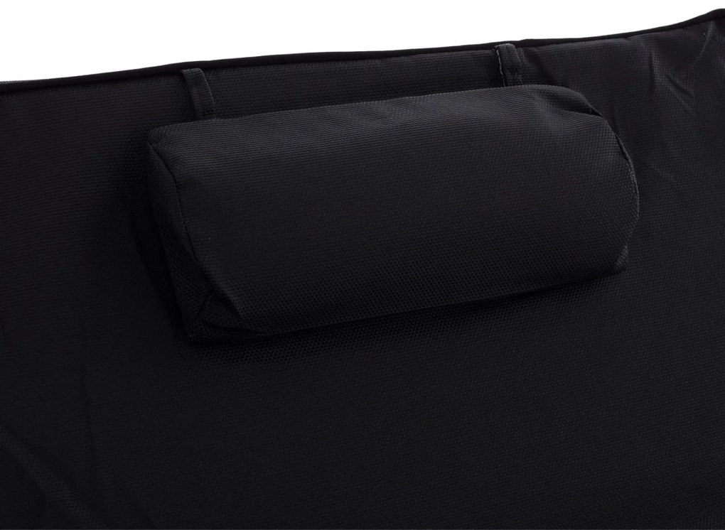 Μαξιλάρι ξαπλώστρας Sifnos textilene 600gr/m2 2x1 μαύρο 194x70x11 εκ.