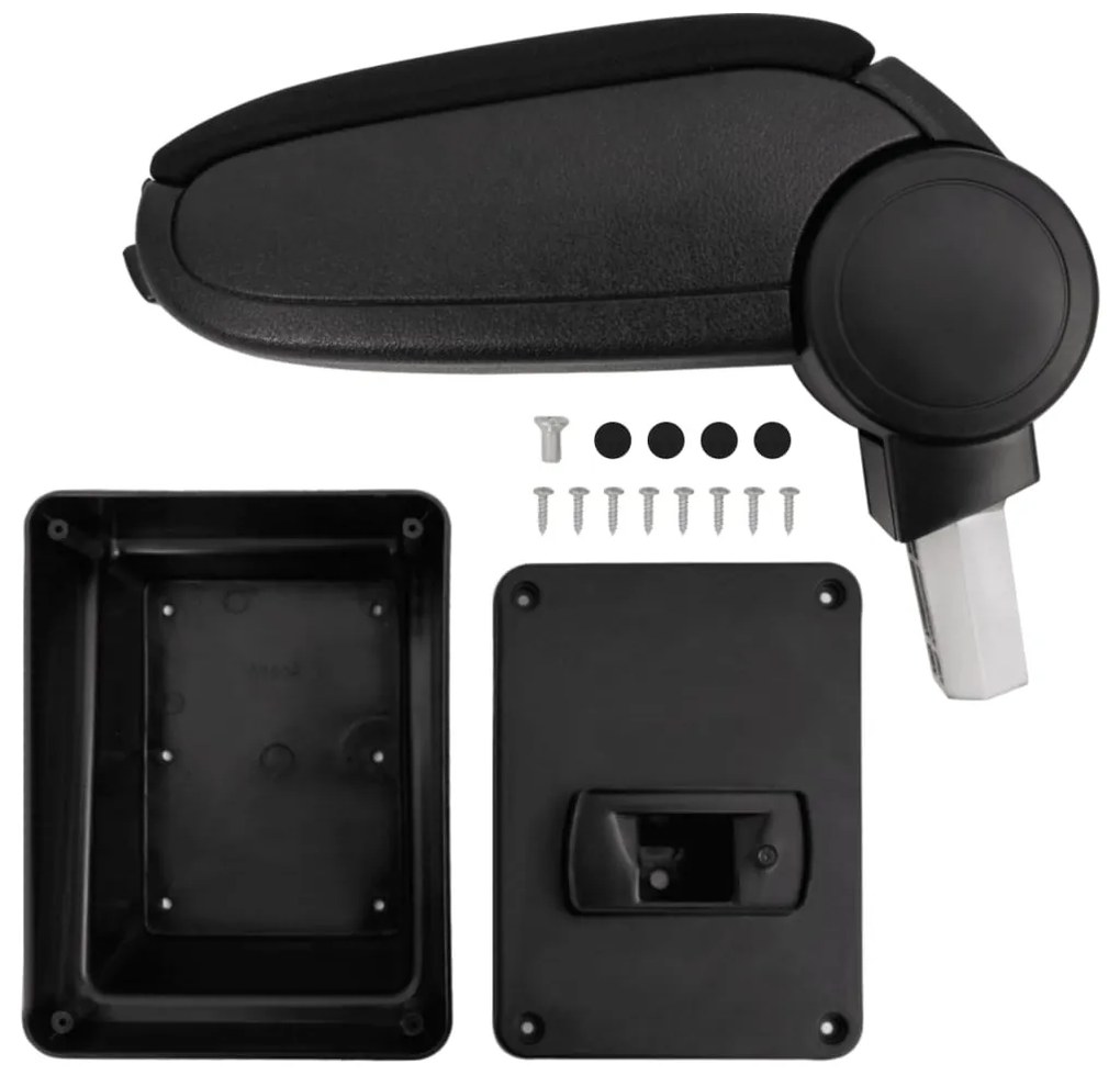 vidaXL Τεμπέλης Αυτοκινήτου Μαύρος 17 x 40 x (31-49) εκ. από ABS