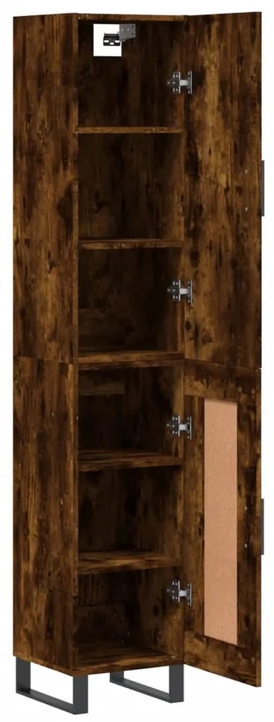 vidaXL Ντουλάπι Καπνιστή δρυς 34,5x34x180 εκ. από Επεξεργασμένο Ξύλο