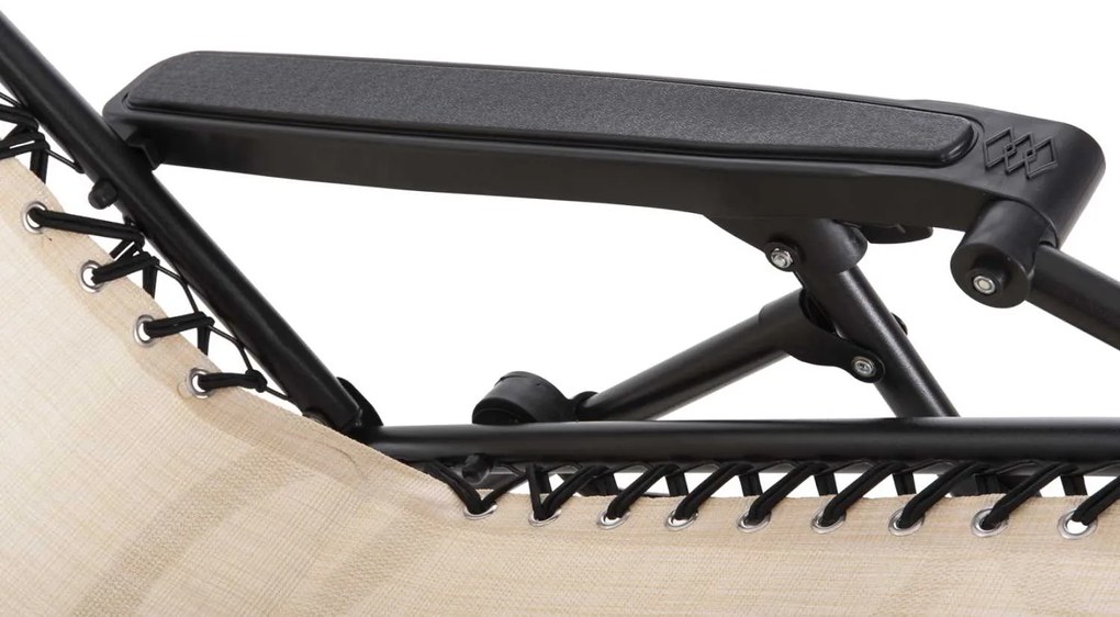 ΠΟΛΥΘΡΟΝΑ RELAX COMPANION HM5095.12 ΜΠΕΖ TEXTILENE-ΜΑΥΡΟ ΜΕΤΑΛΛΟ 67x145x110Υεκ.