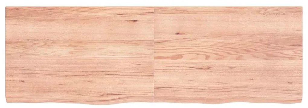 vidaXL Ράφι Τοίχου Ανοιχτό Καφέ 120x40x(2-4)εκ. Επεξ. Μασίφ Ξύλο Δρυός