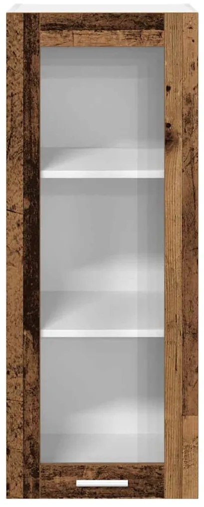 vidaXL Κρεμαστό ντουλάπι με αποθήκευση Παλιό ξύλο 40 x 31 x 100 εκ.