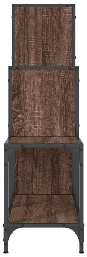 vidaXL Βιβλιοθήκη Καφέ Δρυς 92x30x102 εκ. Επεξεργ. Ξύλο &amp; Μέταλλο