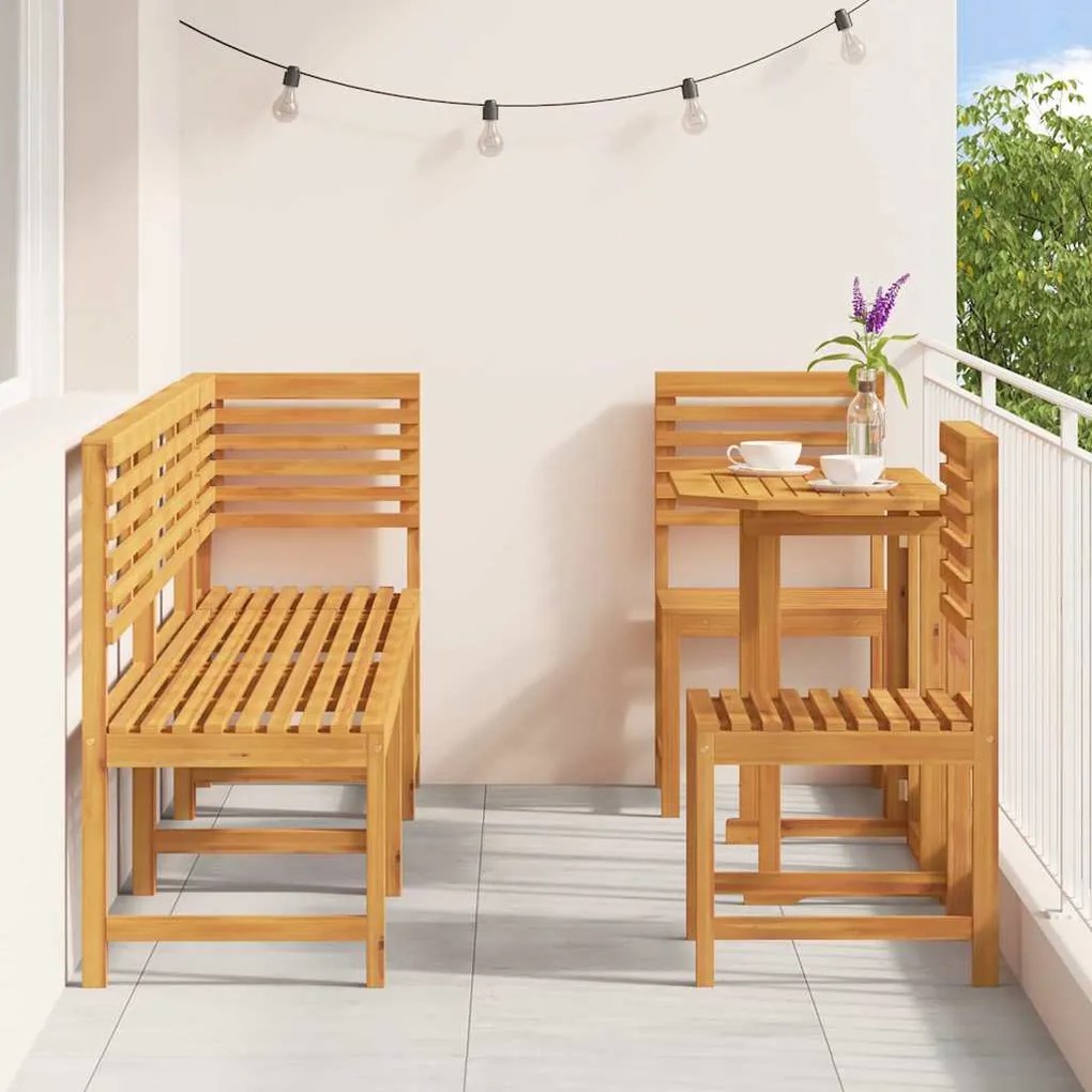 vidaXL Σετ Εξωτερικής Τραπεζαρίας 6 Τεμαχίων - Solid Acacia Ξύλο