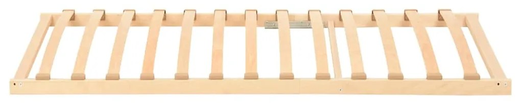 vidaXL Βάση κρεβατιού με λάμες Καφέ 120 x 190 cm Στερεό Ξύλο Μηλιάς