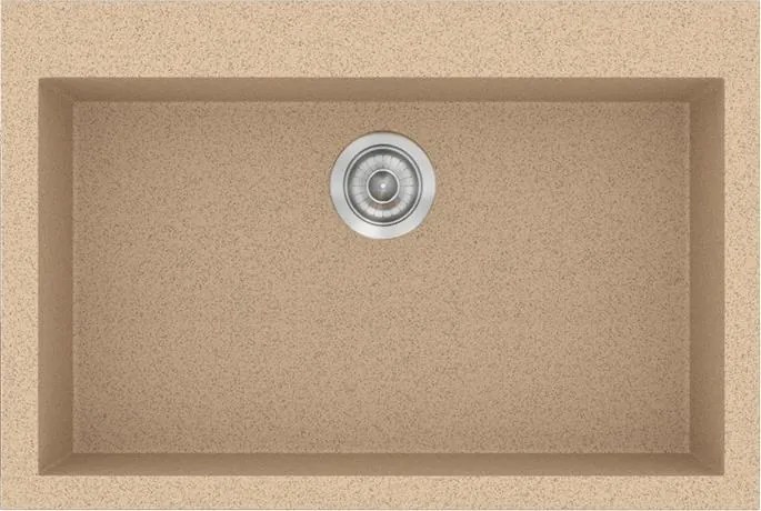 Νεροχύτης Κουζίνας Sanitec Classic 338 Ένθετος 70x50 εκ. Granite Beige