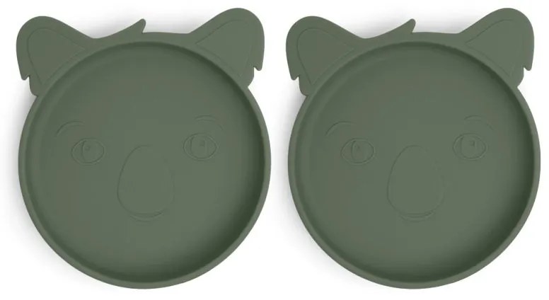 Nuuroo Akila πιάτα από σιλικόνη 2τμχ Koala Dusty Green