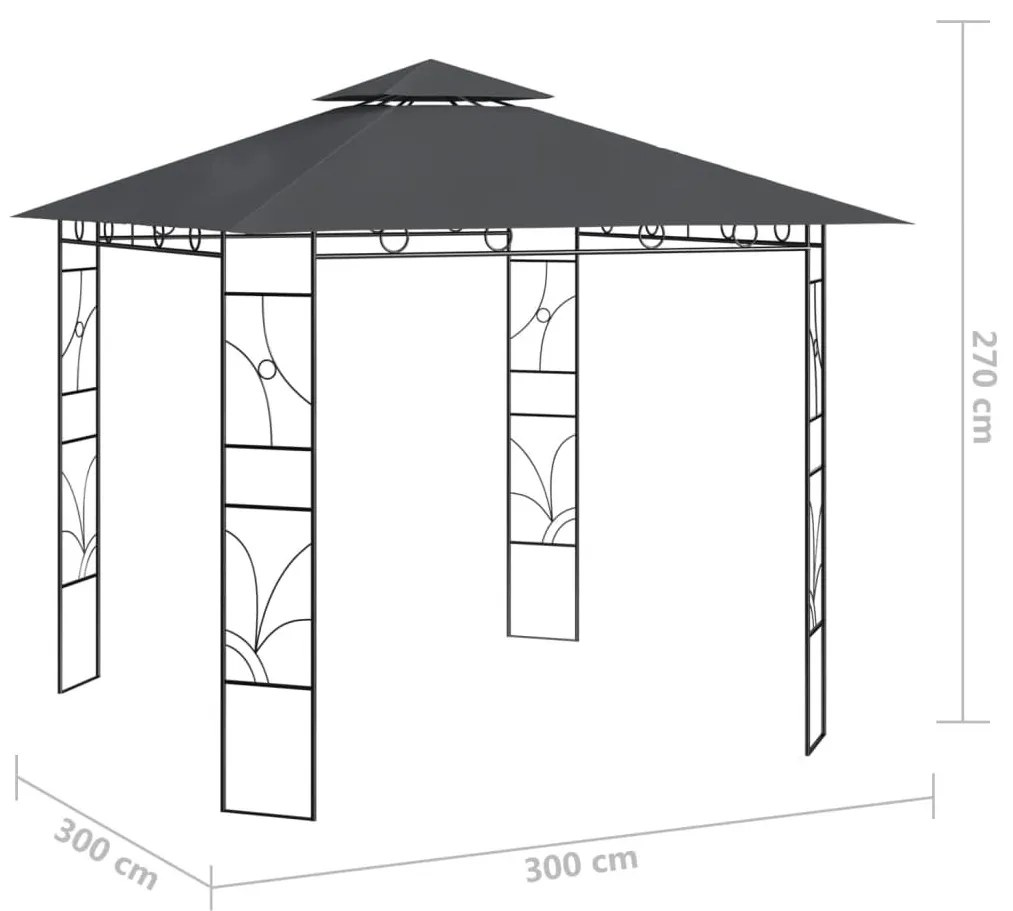 Κιόσκι Ανθρακί 3 x 3 x 2,7 μ. 160 γρ./μ² - Ανθρακί