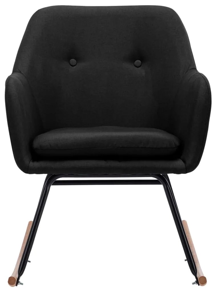 vidaXL Κουνιστή Πολυθρόνα Μαύρη Υφασμάτινη