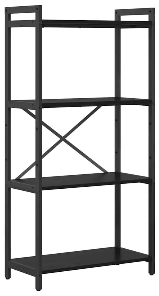 vidaXL Βιβλιοθήκη Μαύρη δρυς 60 x 30 x 118 εκ Επεξεργασμένο ξύλο