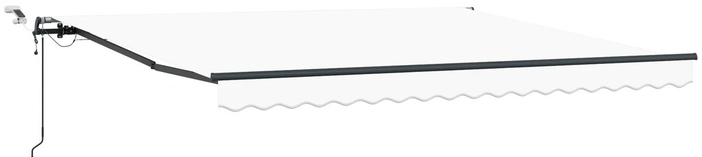 vidaXL Αυτόματη Ανασυρόμενη Τέντα με LED Λευκή 400x300 εκ.