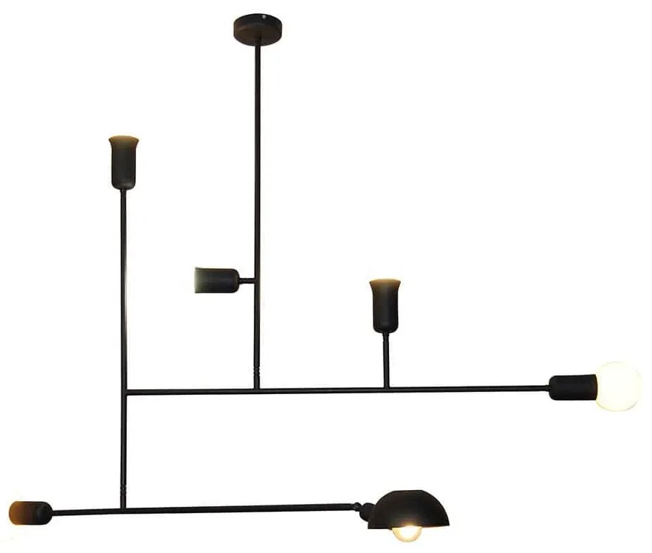 Φωτιστικό Οροφής Κρεμαστό Led HL-3525-6 77-3814 Rodney Black  Homelighting Metal