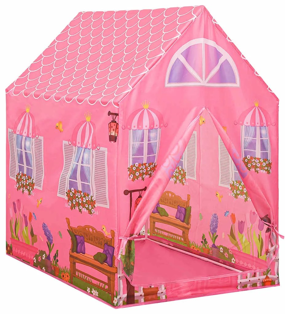 vidaXL Παιδική Σκηνή Ροζ 69x94x104 εκ. με 250 Μπάλες