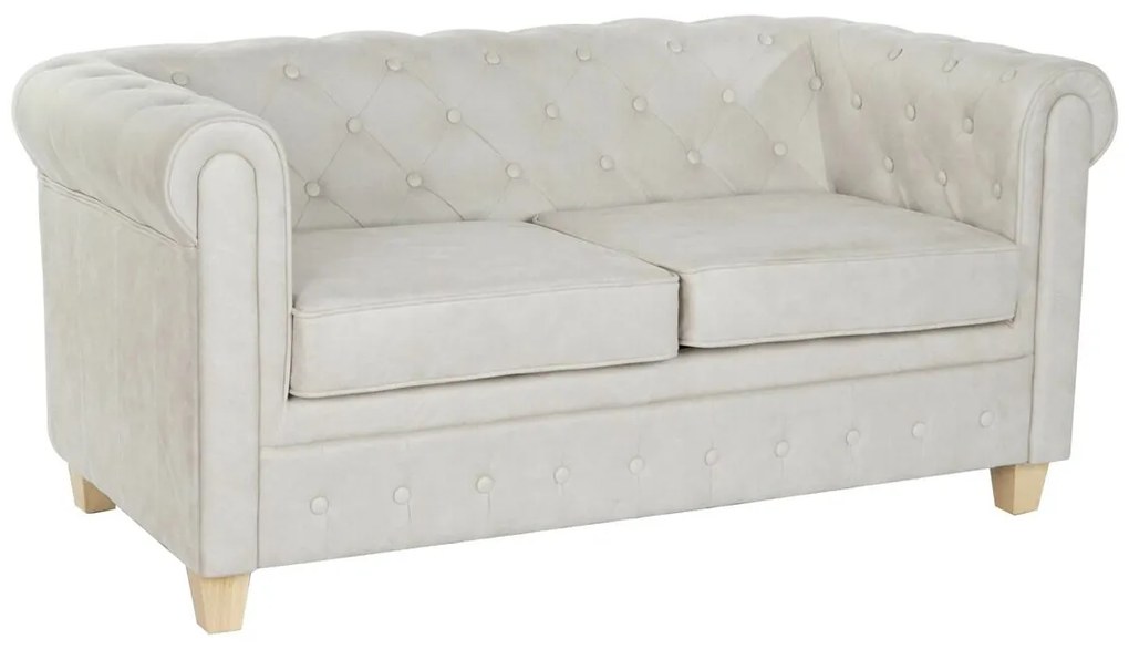 Καναπές DKD Home Decor 151 x 82 x 70 cm Φυσικό Ξύλο Καφέ Κρεμ Vintage