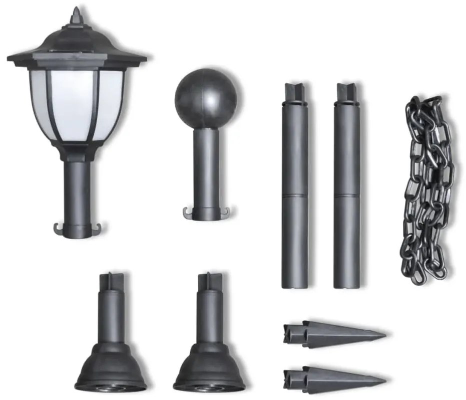 Περίφραξη με αλυσίδα και ηλιακά φωτιστικά