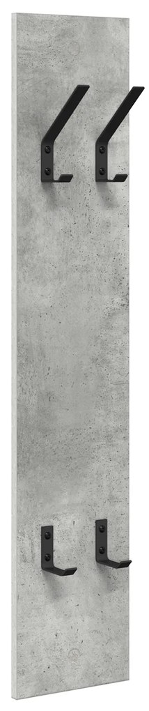 vidaXL Τοίχου Κρεμάστρα Γκρι σκυροδέματος 20 x 1.5 x 100 εκ