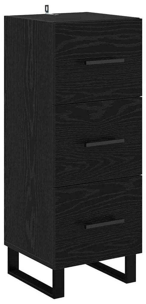 vidaXL Highboard Μαύρη Οξυά 69,5 x 34 x 180 εκ. Επεξεργασμένο ξύλο