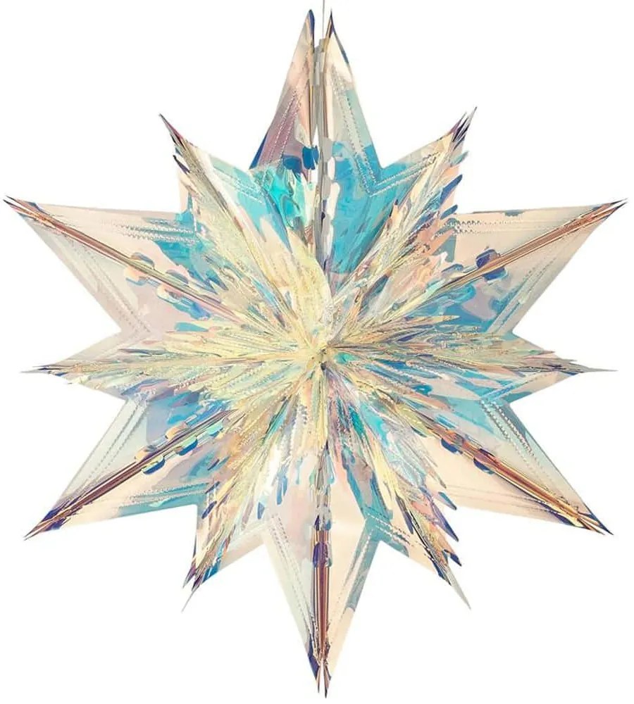 Διακοσμητικό Αστέρι Κρεμαστό Ιριδίζον 02.1162313 60x55x25cm Multi
