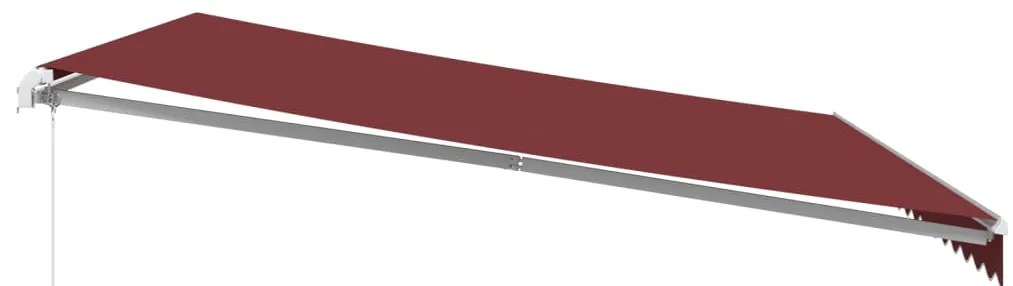vidaXL Τέντα Πτυσσόμενη Χειροκίνητη Μπορντό 450x300 εκ.