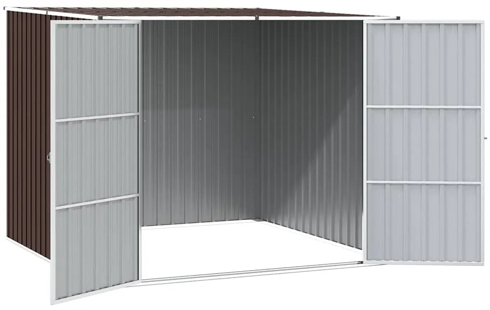 vidaXL Αποθήκη Κήπου Καφέ 195 x 198 x 159 εκ. από Γαλβανισμένο Ατσάλι