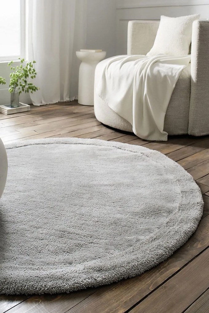 Χαλί Heaven 802/48 Cloud Grey Gofis Home 150X150cm Round