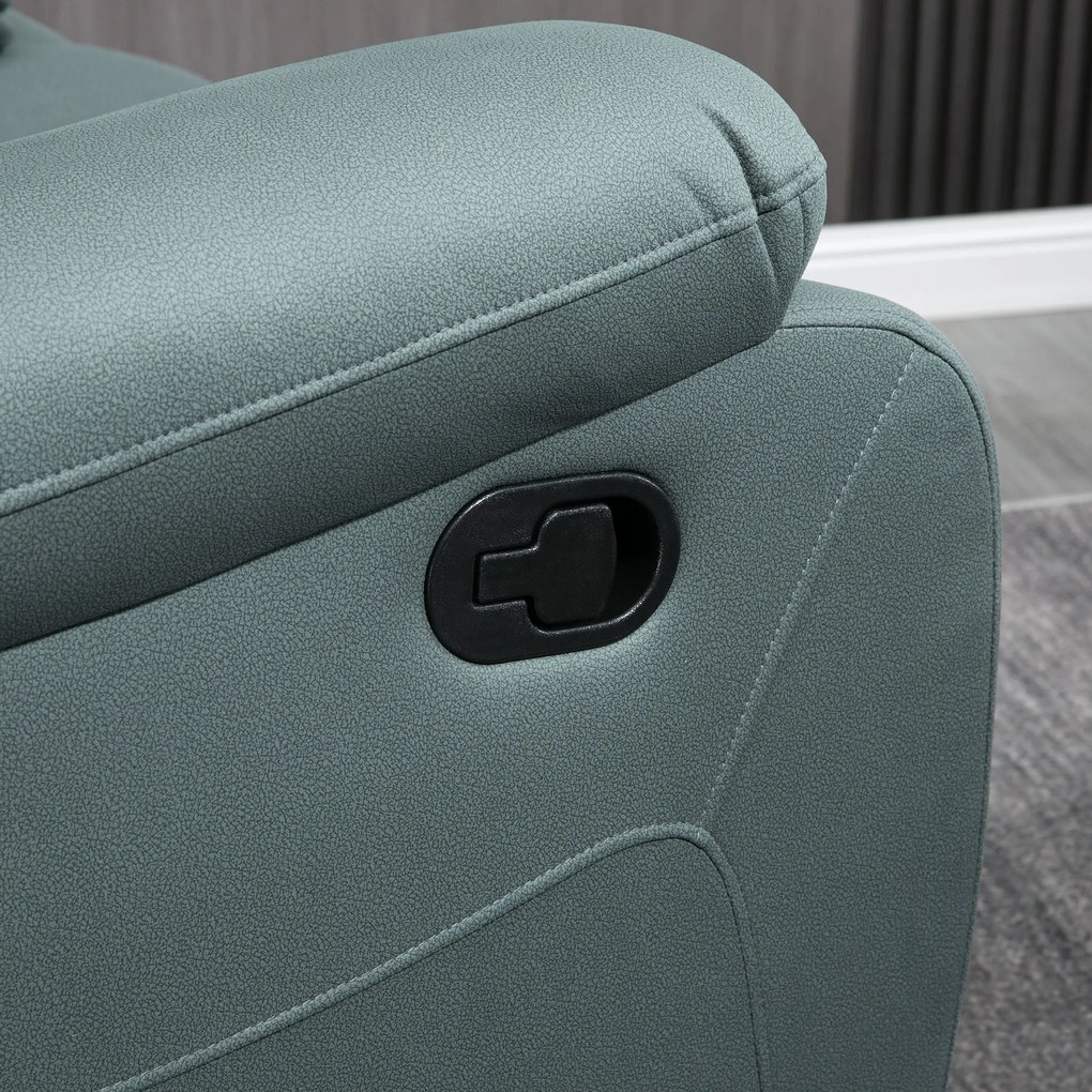 HOMCOM Πολυθρόνα χαλάρωσης με ρύθμιση ανάκλισης έως 135° περιστρεφόμενη 360 μοίρες 93 cm x 100 cm x 98 cm ατσάλινο πλαίσιο πράσινο