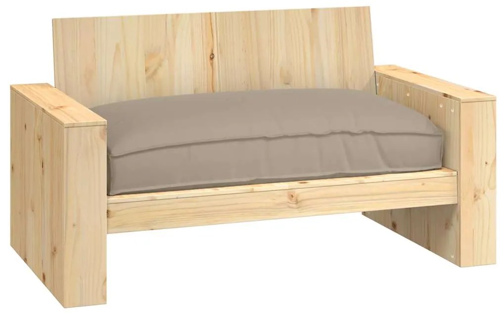 vidaXL Μαξιλάρι παλέτας για κάθισμα Taupe 120 x 80 x 12 cm