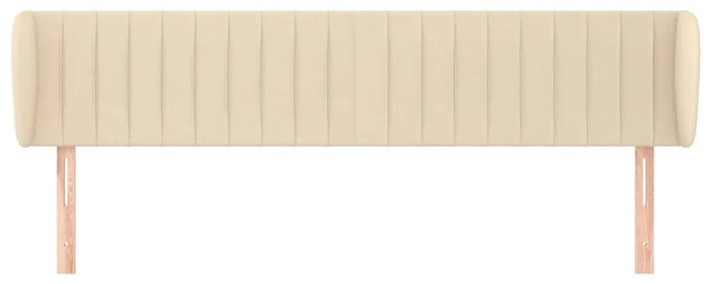 Κεφαλάρι με Πτερύγια Κρεμ 163x23x78/88 εκ. Υφασμάτινο - Κρεμ