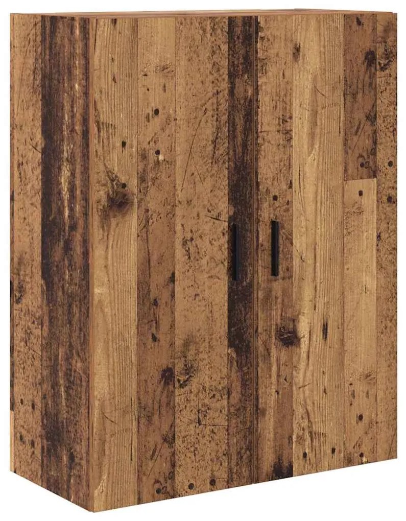 vidaXL Highboard με συρτάρι 2 pcs Παλιό Ξύλο Σύνθετο Ξύλο και Γυαλί