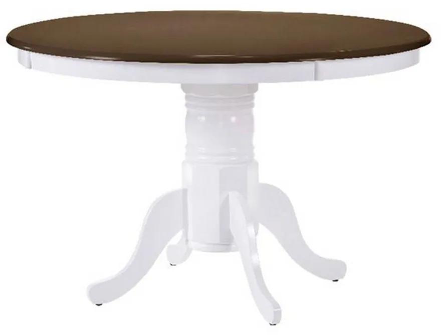 Τραπέζι Nirvana White/Wallnut Ε7680,5 D.106 (+30)x75cm Mdf