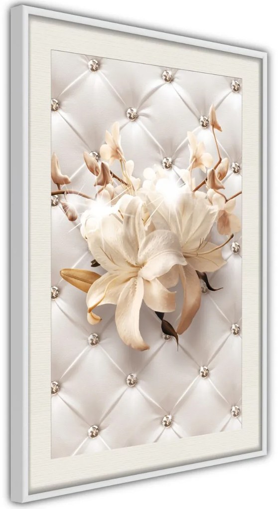 Αφίσα - Lilies on Leather Upholstery - 20x30 - Χρυσό - Χωρίς πασπαρτού