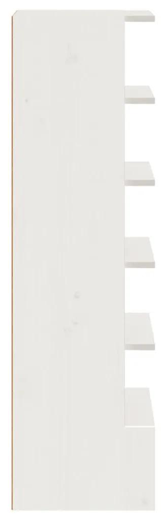 Παπουτσοθήκη Λευκή 52 x 30 x 104 εκ. από Μασίφ Ξύλο Πεύκου