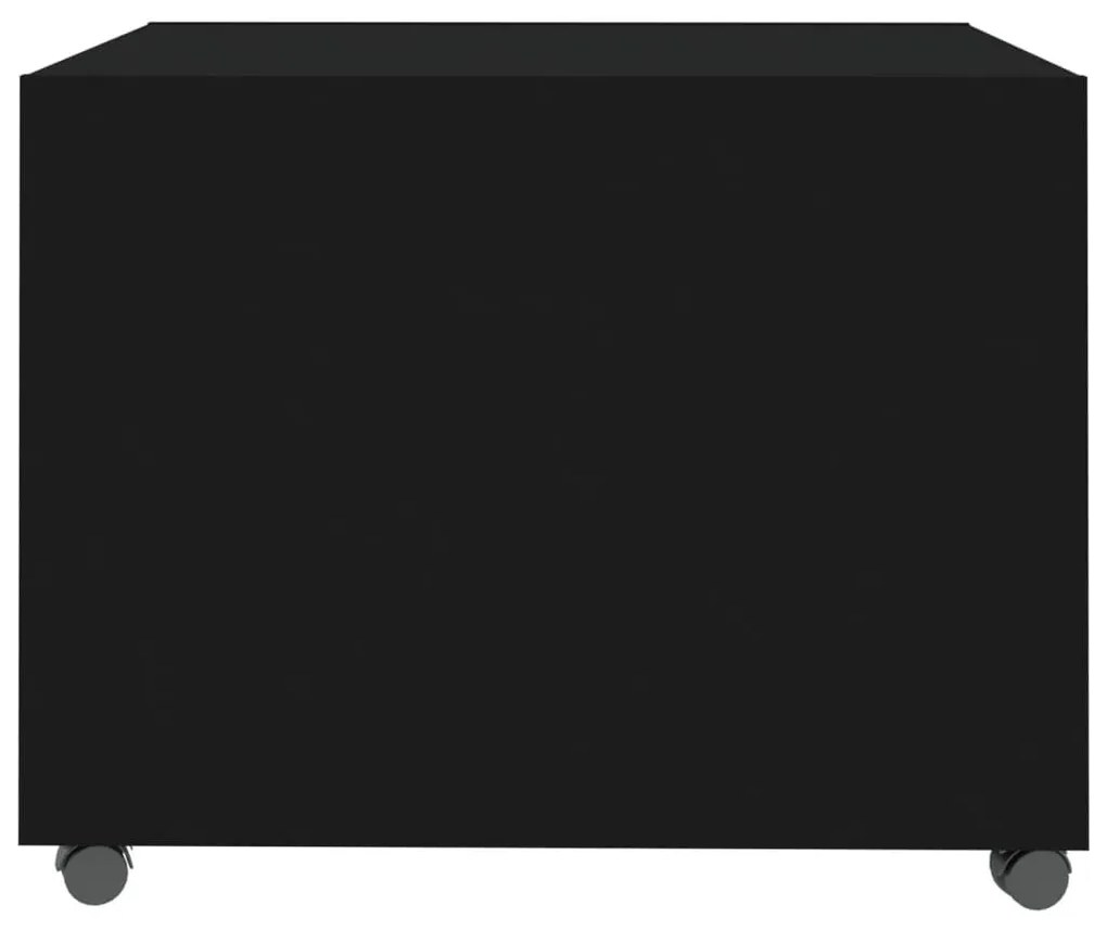 Τραπεζάκι Σαλονιού Μαύρο 55x55x40 εκ. από Επεξεργασμένο Ξύλο - Μαύρο