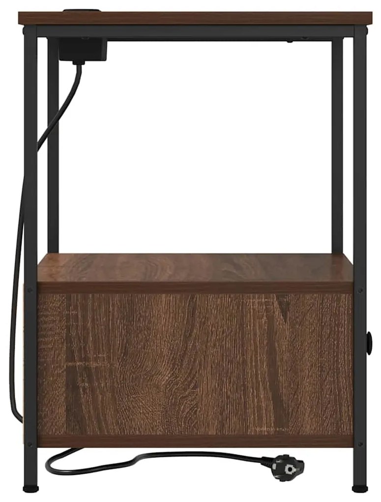 vidaXL Κομοδίνο Καφέ δρυς 42 x 41 x 56 εκ. Επεξεργασμένο ξύλο