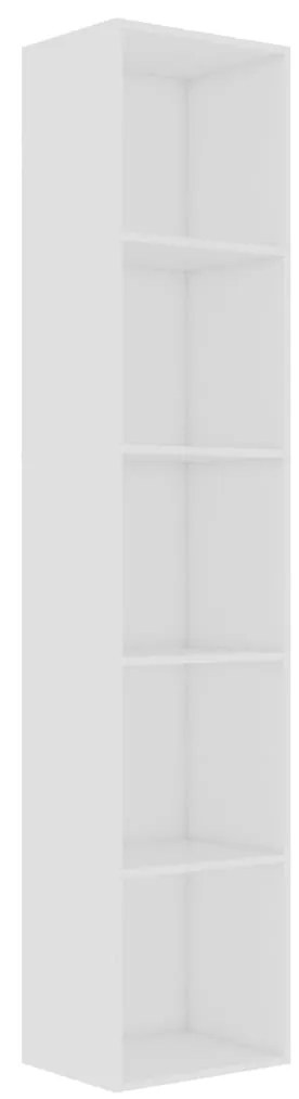 vidaXL Βιβλιοθήκη Λευκή 40 x 30 x 189 εκ. από Μοριοσανίδα