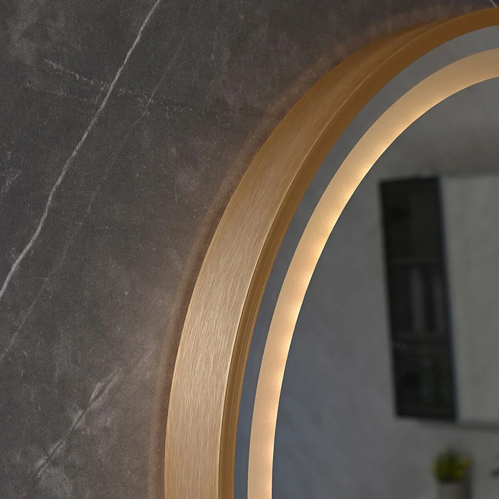 Καθρέφτης Καλλωπισμού Home ESPRIT Μαύρο Αλουμίνιο 50 x 2 x 150 cm