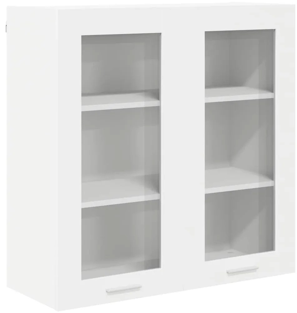 vidaXL Κρεμαστό ντουλάπι με αποθήκευση Riga Λευκό 80 x 31 x 80 εκ.